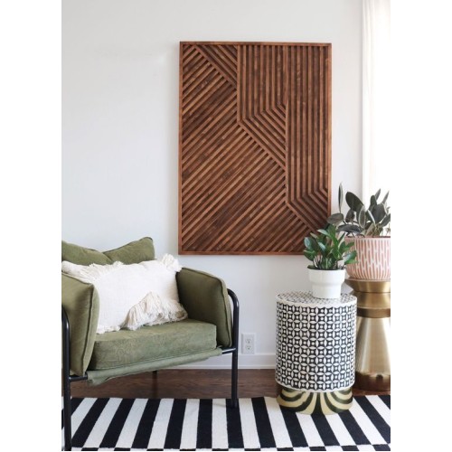 Exquisite Handmade Wooden Wall Panel